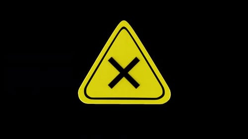 Danger caution loop single sprite with alpha. This element with an alpha channel is loopable.