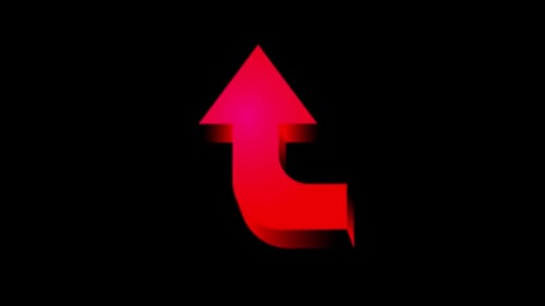 3d Red Up Arrow Icon