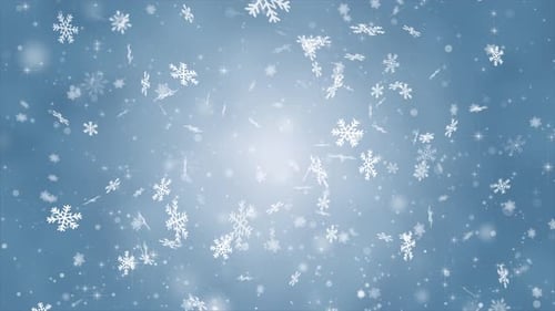 Christmas Snowflake Falling Background Loop V7