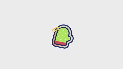Animated Oven Mitt Cooking Icon