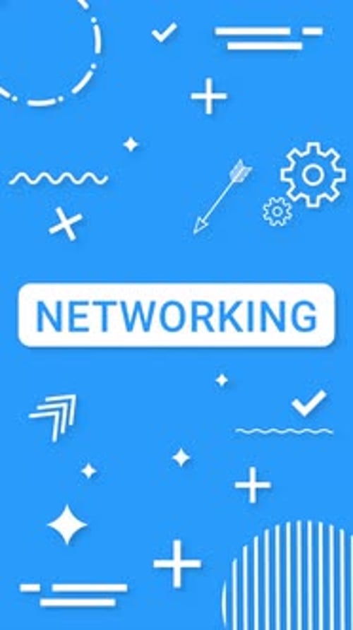 Stylish Informative Infographic Loop Animation, Networking Title Infographic Background Elements