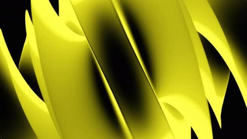 Dynamic Yellow Abstract Fluid Shape Motion Loop Background