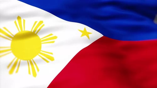 Realistic Waving Philippines Flag Animation Loop