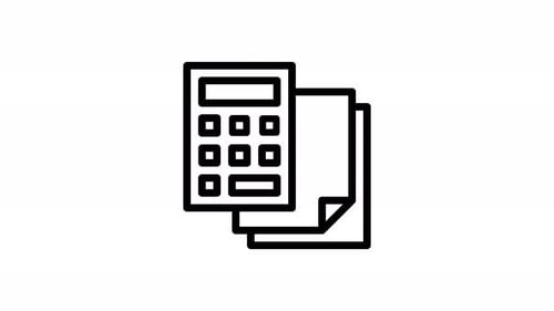 calculator line icon animation