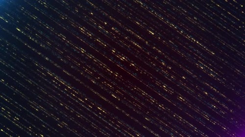 Abstract Sparkling Particle Lines Diagonal Motion Loop