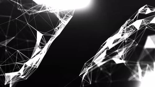 Digital Network .Plexus White Background