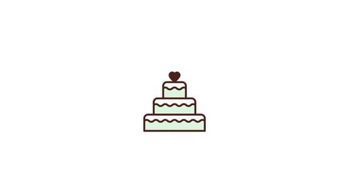 Wedding Cake Icon animation
