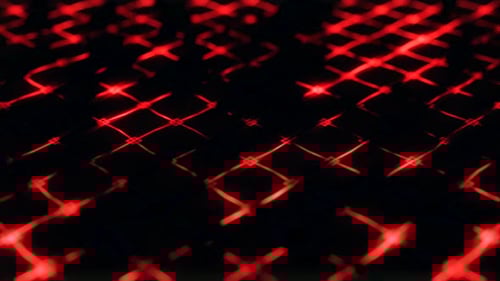 Dynamic Red Glowing Grid Abstract Background
