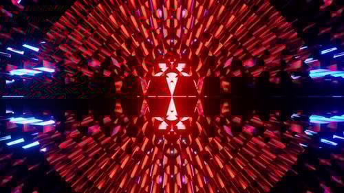 Red Crystal Colorful Kaleidoscope Equalizer Vj Loop