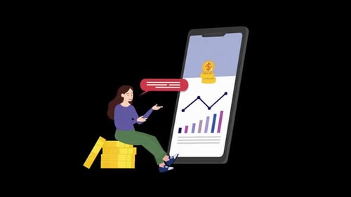 Stock Market Concept On Alpha Channel
