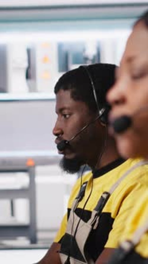 Customer Service Representatives Working in Office