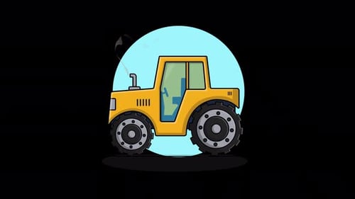 Construction Truck. Construction Equipment Concept Animation Video - Transparent
