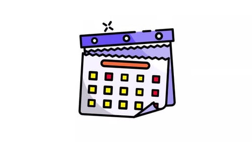 Animated Calendar Icon with Wobbly Sketch Lines