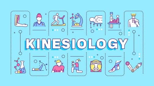 Kinesiology word cloud animation