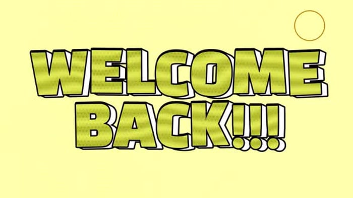 Welcome Back Cartoon Style Animation, Backgrounds Motion Graphics ft ...
