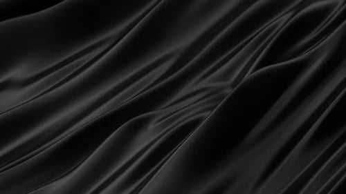 Rippling Black Satin Loop