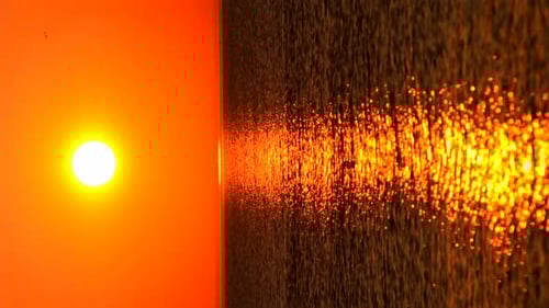 Beautiful Sunset Dawn Sea Sunrise Sundown Dawning Rising Sun Sunshiny Vertical