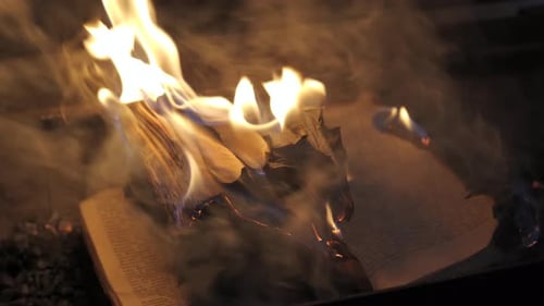 An Open Book is on Fire