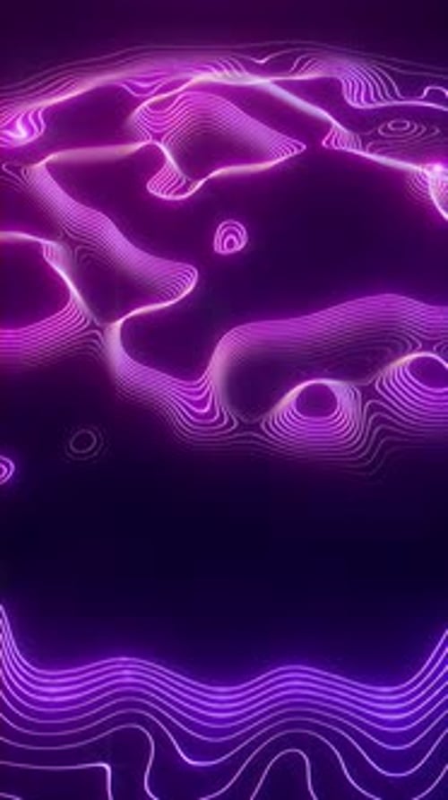 Estructura alámbrica digital vibrante de contornos eléctricos 02 4K