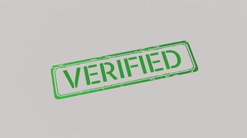 Verified Stamp Green Ink Animation