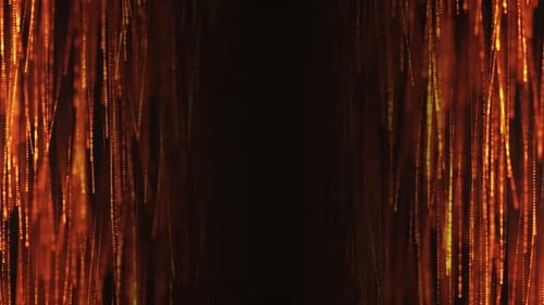 Abstract digital tunnel with a stream of glowing particles. seamless loop, 4K.