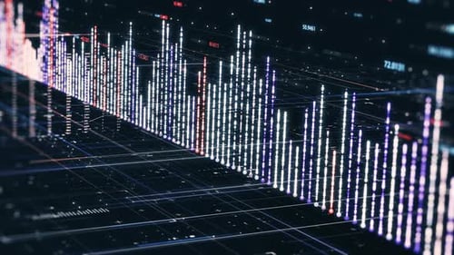 financial charts, stock market, futuristic interface concept