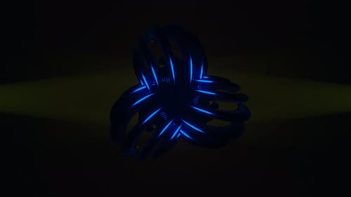 Abstract Visuals Paired with Futuristic Strobe Lights in a Colorful VJ Loop