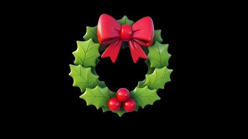 3D Christmas Wreath Loop