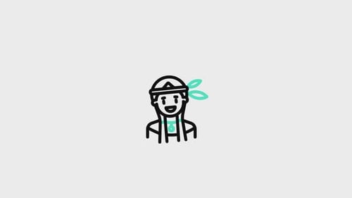 Native American Animated Icon