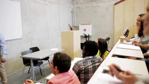 Education, High School, University, Teaching and People Concept - Group of International