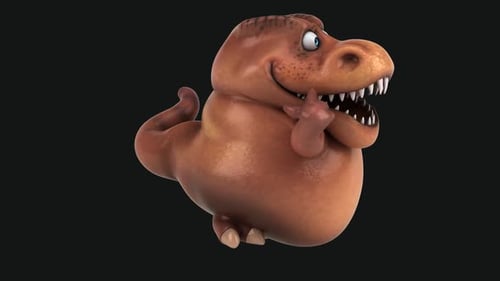 Fun 3D cartoon dino (with alpha channel)