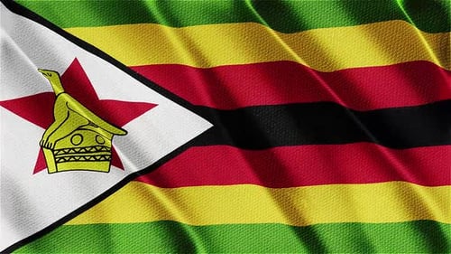 Waving Zimbabwe Flag Loop