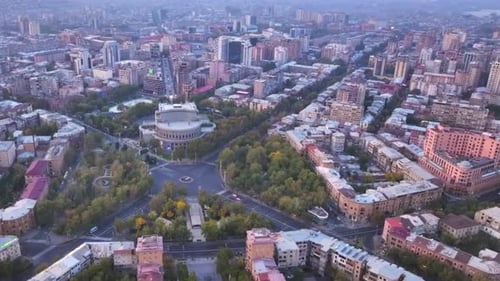 Aerial View Of Yerevan Cityscape, Capital Of Armenia