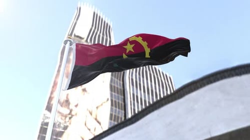 Angola Flag Loop 4K