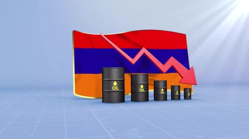 Armenia Oil Price and Reserves Decline With Red Arrow