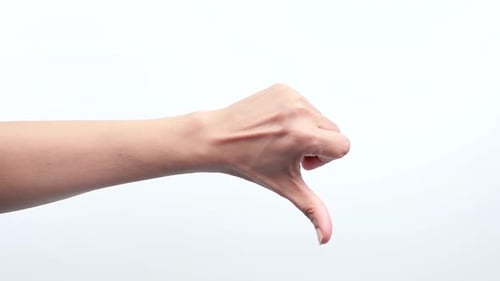Hand sign dislike disappointed feel bad