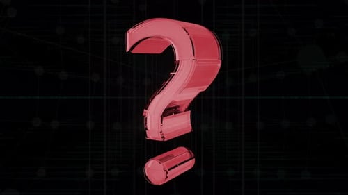 Question Marks 3D Rendering 4K