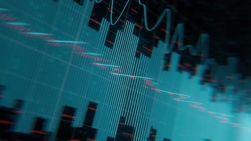 Big Data | Son | Animation graphique complexe | Cyberespace de l'Audio | Technologie d'IA | Graph numérique futuriste