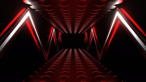 Red And White Fast Futuristic Abstract Moving Background Vj Loop In 4K