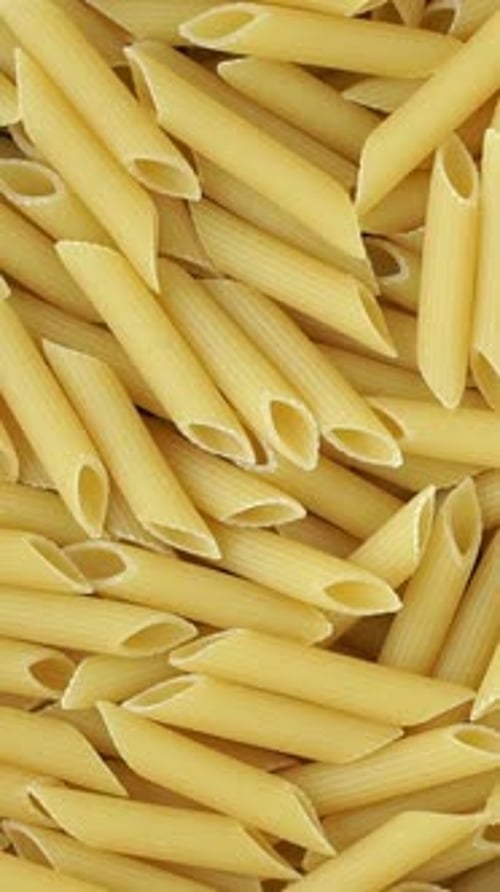 Close Up of Raw Fresh Pasta Rotate in Circle Traditional Italian Cuisine