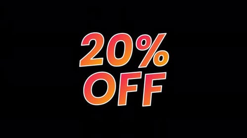 Dynamic 20% Off Sale Text Animation