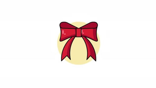 ribbon bow icon animation illustration motion graphic video