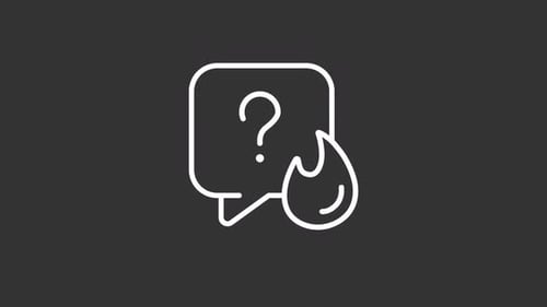 Animated Hot Topic White Line Icon