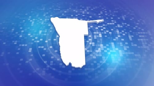 Namibia Country Map 3D Outline Reveal Animation