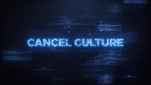 Digital Glitch Text Reveal with Futuristic Code Background