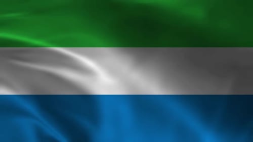 Sierra Leone Flag Waving Animation