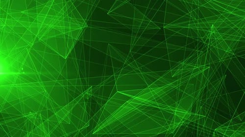 Connected Lines And Shapes On A Plexus Surface Green
