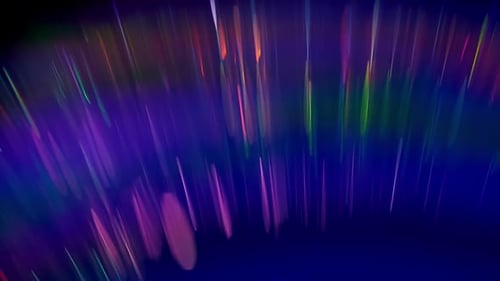 Abstract Purple Iridescent Light Diffraction With Spectral Waves