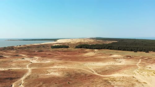 Curonian Spit Panorama In Lithuania