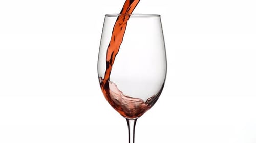 Slow Motion Red Wine Pouring